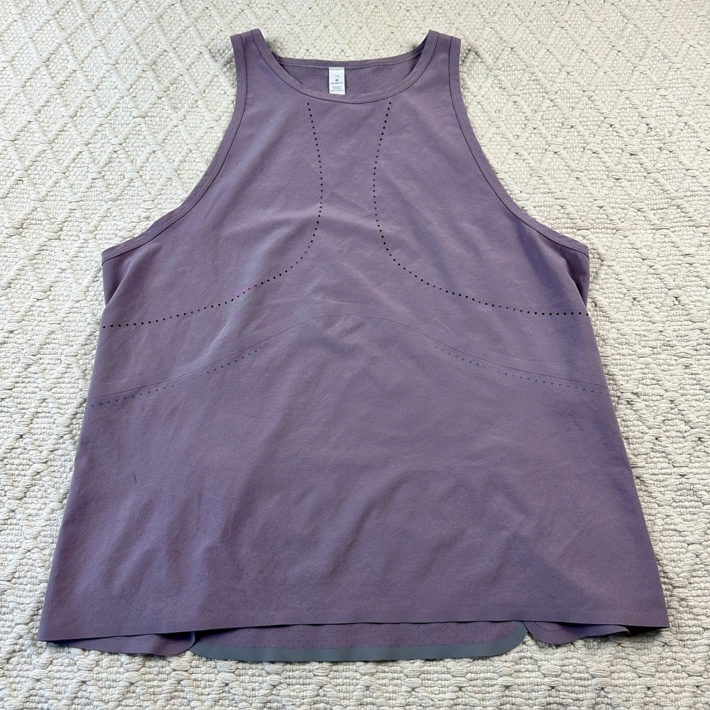 Lululemon Size 10 Purple Athleisure Tank Top Perforated Racerback Athletic